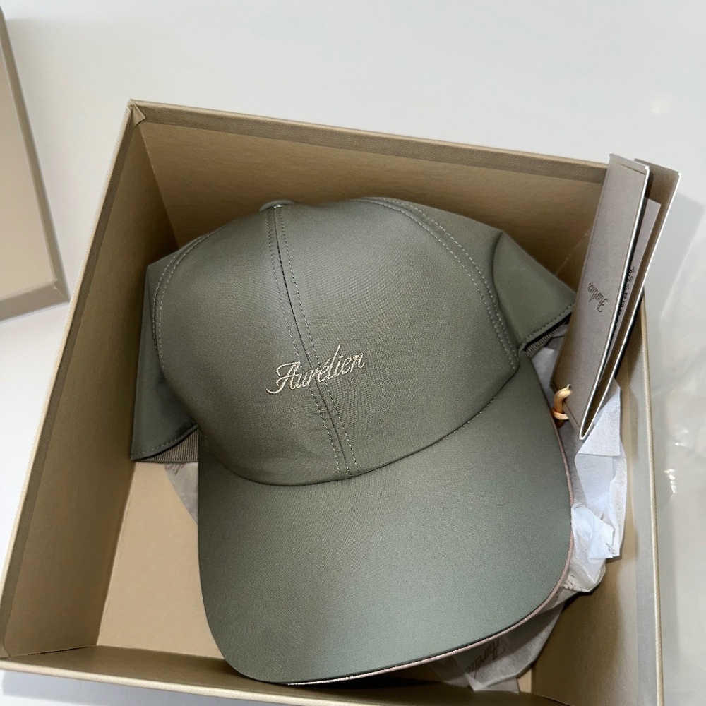 Aurélien Aurelien Pistache Baseball Cap Size Medium M (Retail $235)